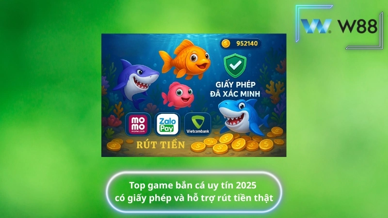 Top game bắn cá uy tín 2025 có giấy phép và hỗ trợ rút tiền thật